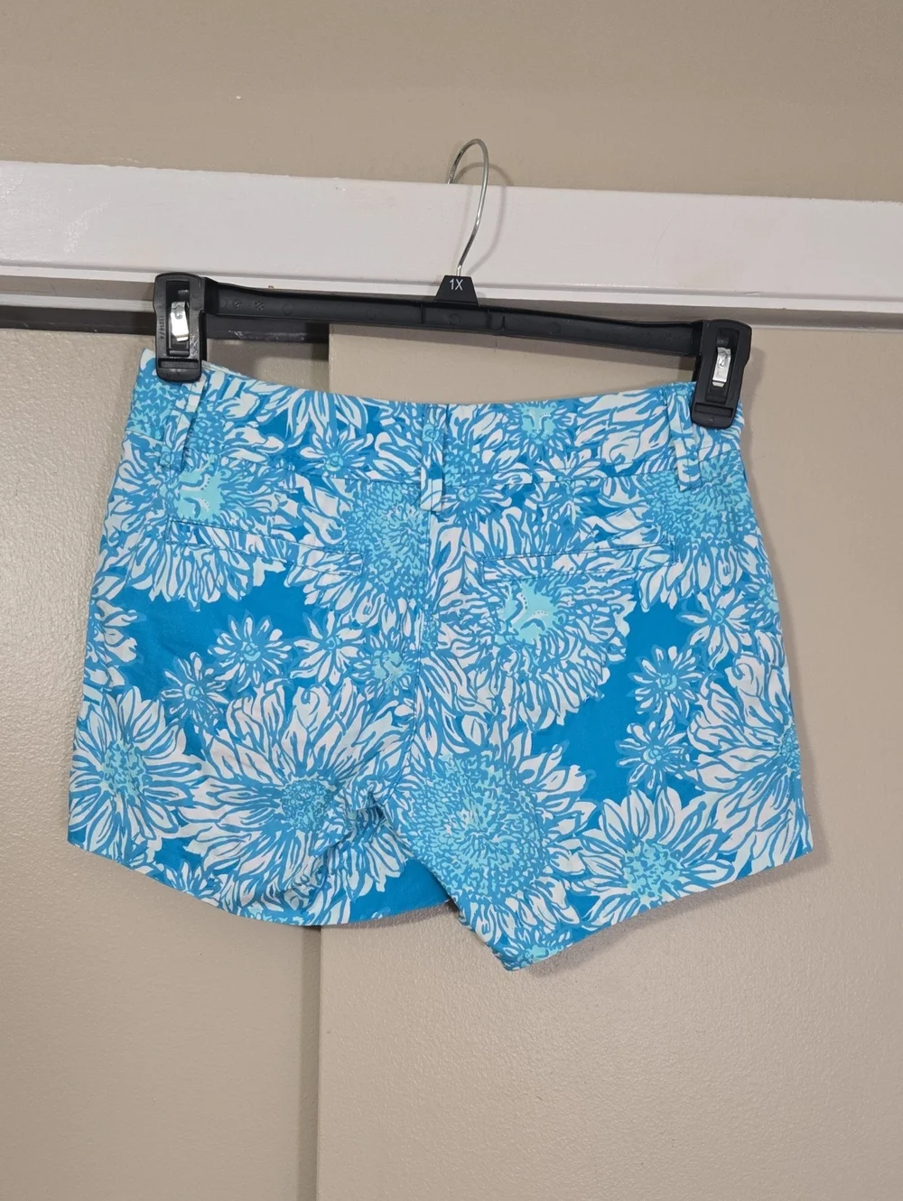 Lilly Pulitzer The Callahan Women’s Blue Floral Print Cotton Shorts Size 00